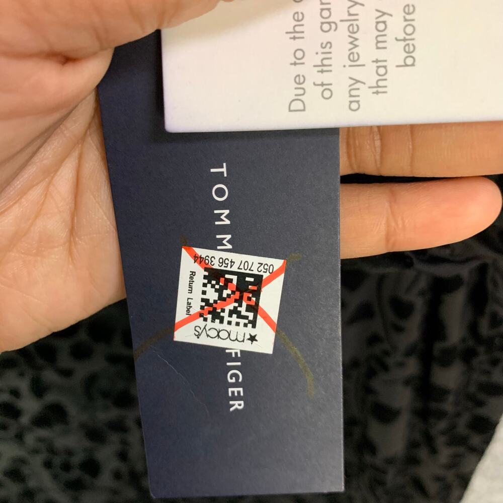 NEW Tommy Hilfiger Velvet Floral Dress Color Black Size 10‎ - Picture 10 of 13